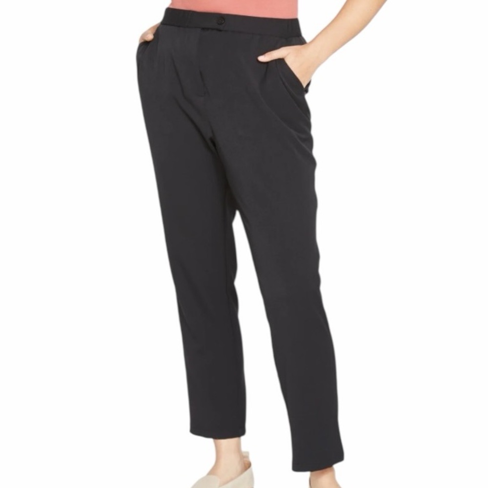 Universal Standard Black Tailored All Day Cigarette Pants XS(10-12)